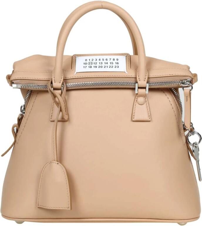 Maison Margiela 5AC lederen handtas , Beige, Dames