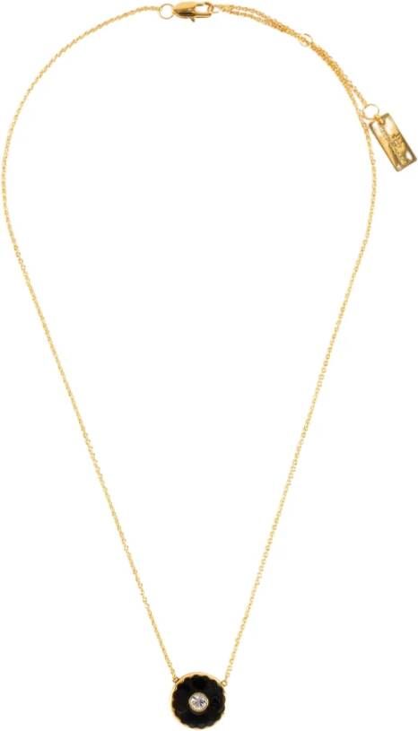 Marc Jacobs Logo Plaque Pendant Necklace , Zwart, Dames