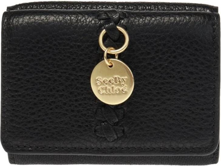 See by Chloé Portefeuille met logo , Zwart, Dames