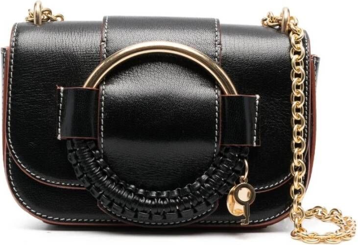 See by Chloé Hana ketting schoudertas , Zwart, Dames