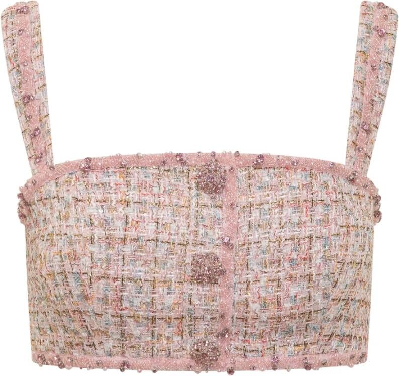 Self Portrait Mouwloze tops , Roze, Dames