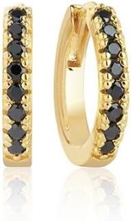 Sif Jakobs Oorbellen ellera medio , Zwart, Dames