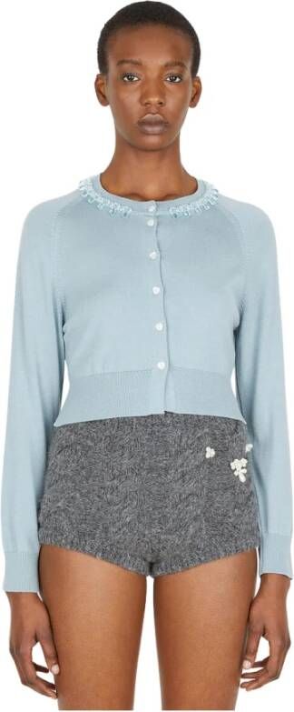 Simone Rocha Kralen bijgesneden vest , Blauw, Dames