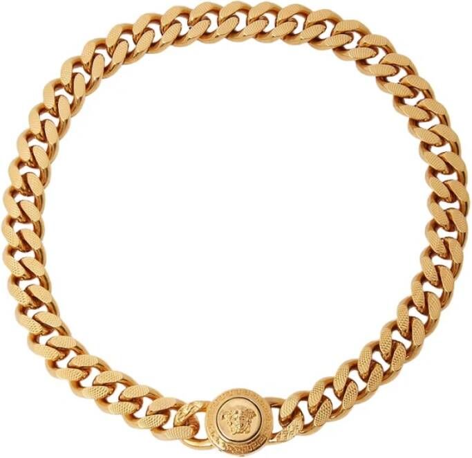Versace Medusa Chain Necklace , Geel, Heren