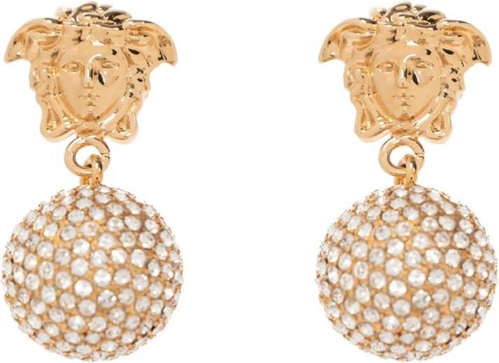 Versace Kristal oorbellen , Geel, Dames