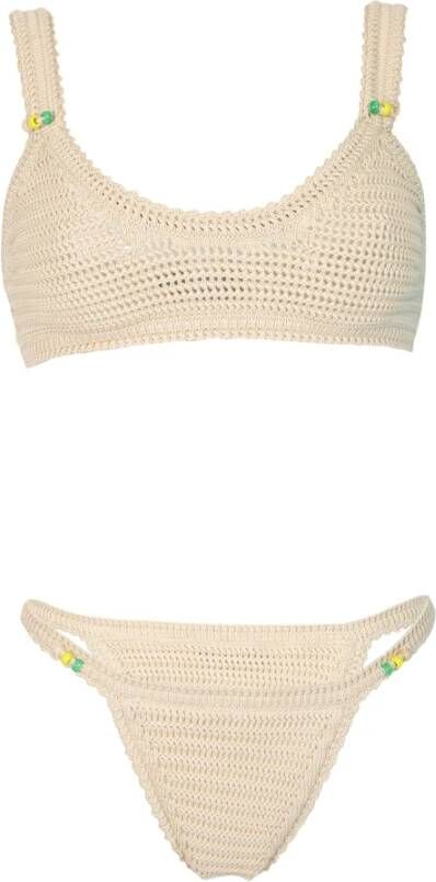 Alanui Kralen bikini , Beige, Dames