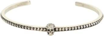 alexander mcqueen armband met iconische schedelhanger , Grijs, Dames