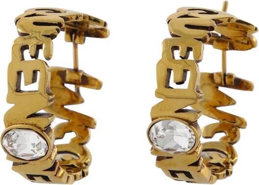 alexander mcqueen Graffiti oorbellen in BR en Crystal , Geel, Dames