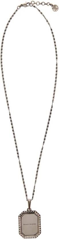 alexander mcqueen Ketting met logo , Grijs, Heren