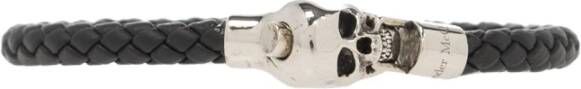 alexander mcqueen Leather bracelet , Zwart, Heren