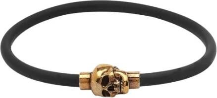 alexander mcqueen Men Accessories Bracelets Black Ss23 , Zwart, Heren