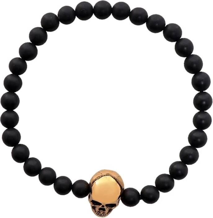 alexander mcqueen Men Accessories Bracelets Black Ss23 , Zwart, Heren