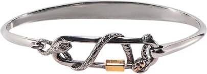 alexander mcqueen Men Accessories Bracelets Silver Ss23 , Grijs, Heren