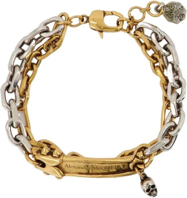 alexander mcqueen Punkstoparmband , Geel, Dames