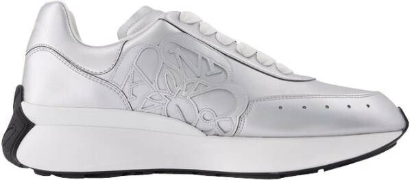 alexander mcqueen Runner sneakers in multicolour leer , Grijs, Heren