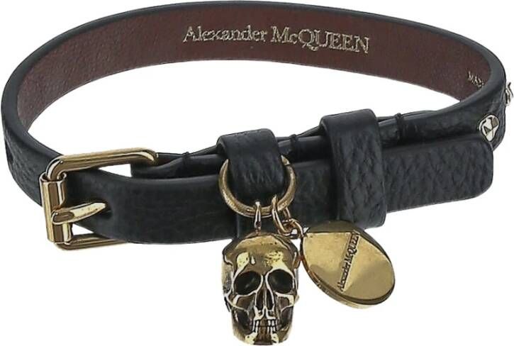alexander mcqueen Skull hanger armband , Zwart, Heren