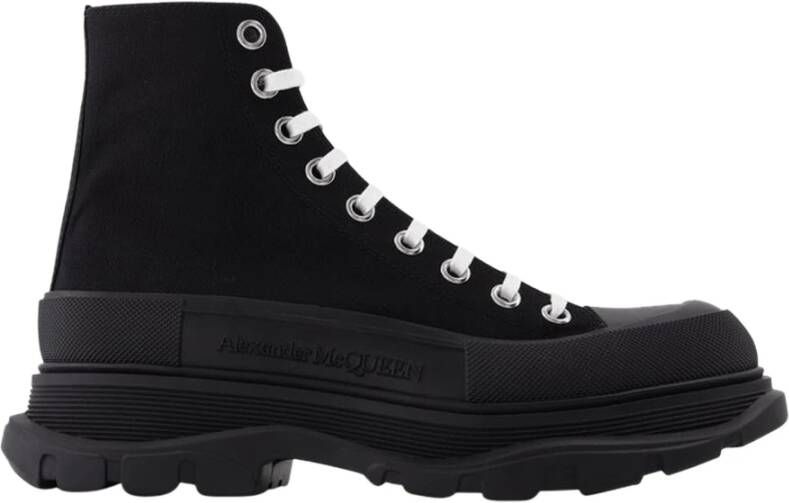 alexander mcqueen Tread Slick Boots in zwart leer , Zwart, Heren