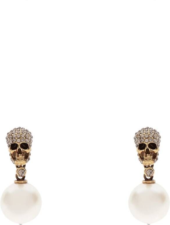 alexander mcqueen Vrouwen accessoires sieraden goud Ss23 , Wit, Dames