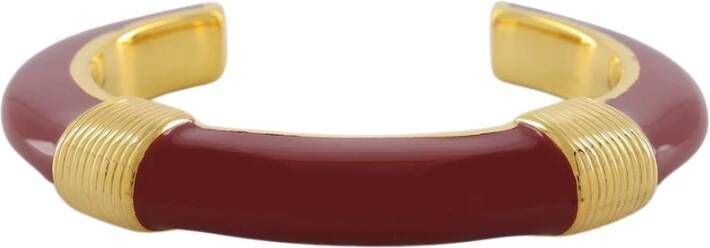 Aurélie Bidermann N katt braclet in rode hars/goud , Paars, Dames