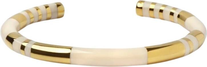 Aurélie Bidermann Positano hars en goud vergulde armbandarmband , Beige, Dames