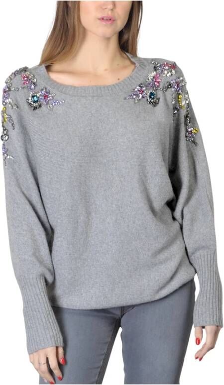 Blugirl Round neck Knitwear , Grijs, Dames