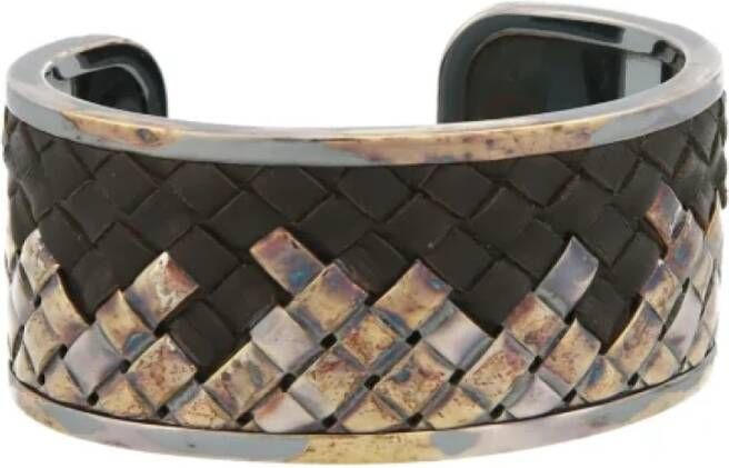 Bottega Veneta Vintage Pre owned Fabric bracelets , Bruin, Dames