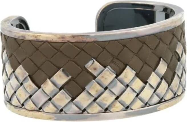 Bottega Veneta Vintage Pre owned Fabric bracelets , Bruin, Dames