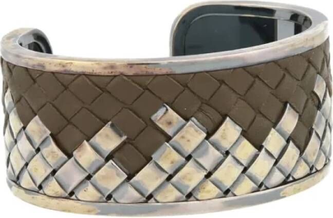 Bottega Veneta Vintage Pre owned Fabric bracelets , Bruin, Dames