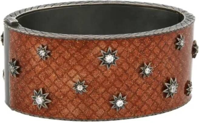 Bottega Veneta Vintage Pre owned Fabric bracelets , Bruin, Dames
