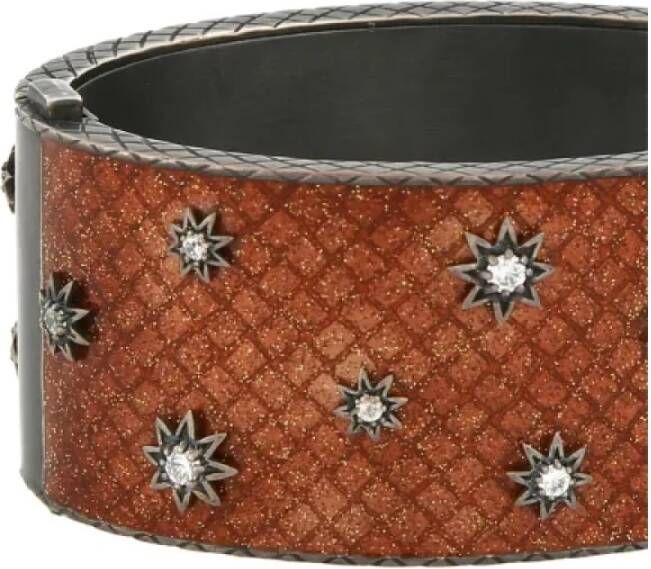 Bottega Veneta Vintage Pre owned Fabric bracelets , Bruin, Dames