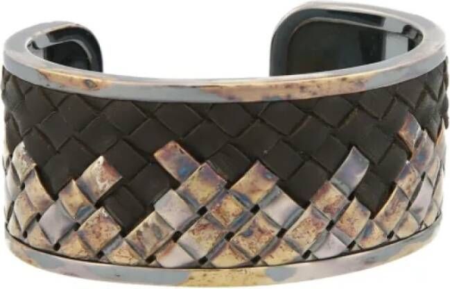 Bottega Veneta Vintage Pre owned Fabric bracelets , Bruin, Dames