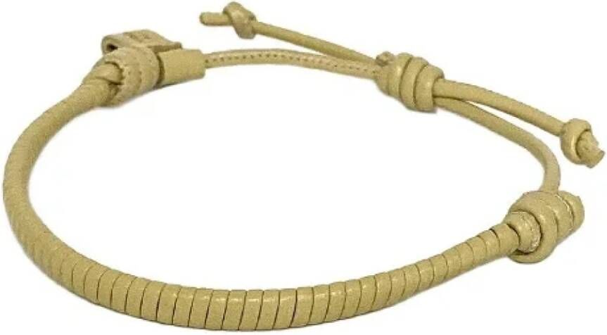 Bottega Veneta Vintage Pre owned Leather bracelets , Beige, Dames