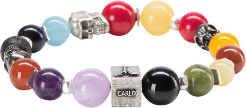 carlo colucci Armband eleges, farbmix muziek , Paars, Unisex