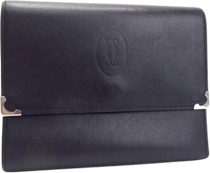 Cartier Vintage Pre owned Leather wallets , Zwart, Dames
