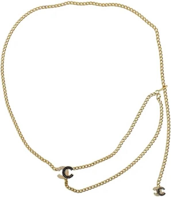 Chanel Vintage Pre owned Metal belts , Geel, Dames