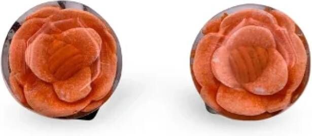 Chanel Vintage Pre owned Plastic earrings , Oranje, Dames