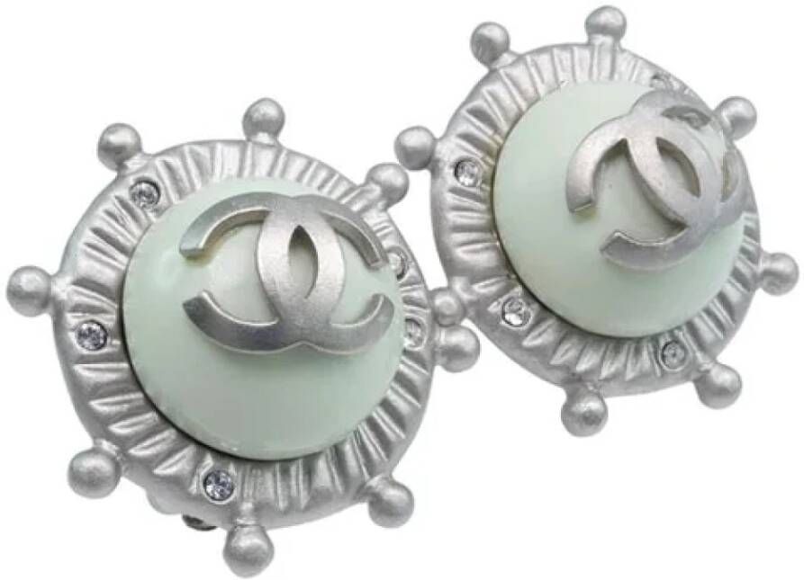 Chanel Vintage Pre owned Silver chanel jewelry , Groen, Dames