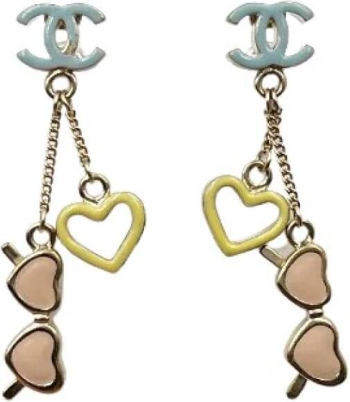 Chanel Vintage Vooraf in handen van het eigendom van metalen Chanel Jwelry , Blauw, Dames