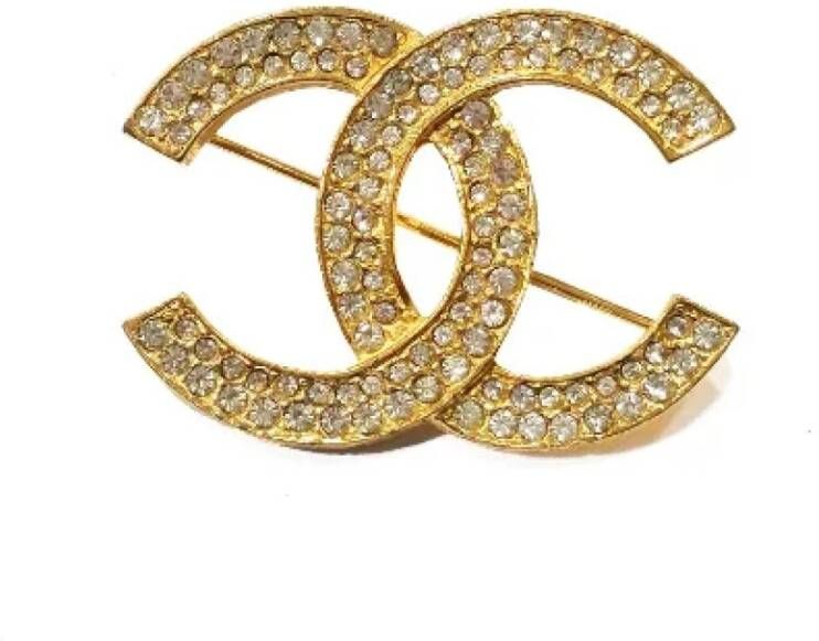 Chanel Vintage Vooraf in handen van het eigendom van metalen Chanel Jwelry , Geel, Dames