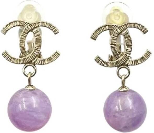 Chanel Vintage Vooraf in handen van het eigendom van metalen Chanel Jwelry , Paars, Dames