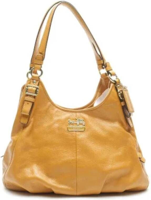 Pre owned Leather shoulder bags Coach Pre owned, Oranje, Dames