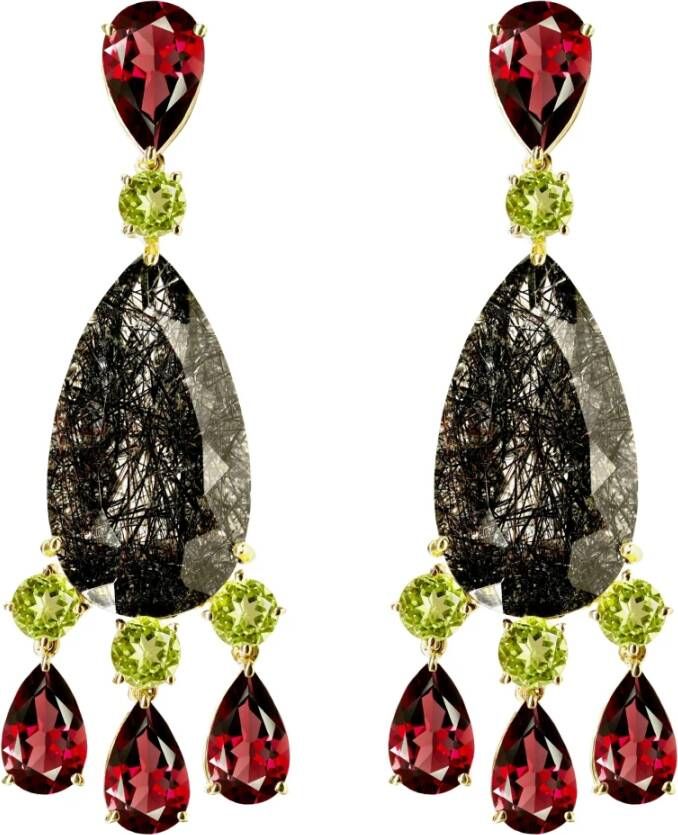Dinari Jewels Carmen oorbellen , Groen, Dames