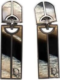 Dior Vintage Oorbellen , Zwart, Dames