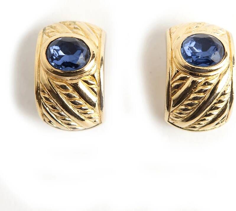 Dior Vintage Pre eigendom Lapis Lazuli oorbellen , Blauw, Dames
