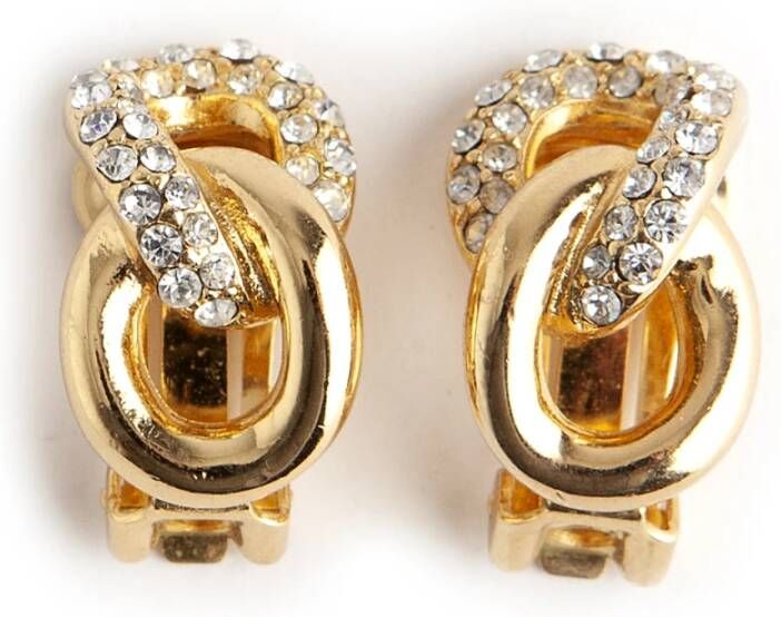 Dior Vintage Pre eigendom met verwoeste oorbellen , Bruin, Dames