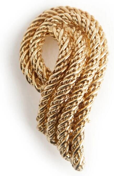 Dior Vintage Pre owned paisley knot brooche , Geel, Dames