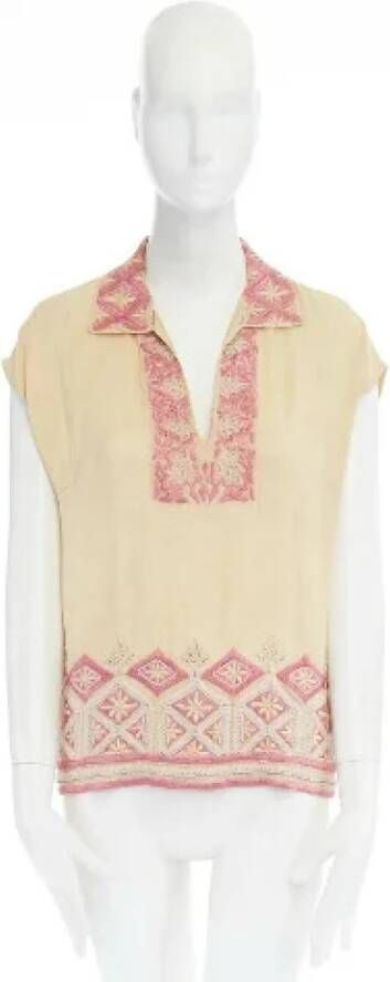 Voldoende zijden tops Dries van Noten Pre owned, Beige, Dames