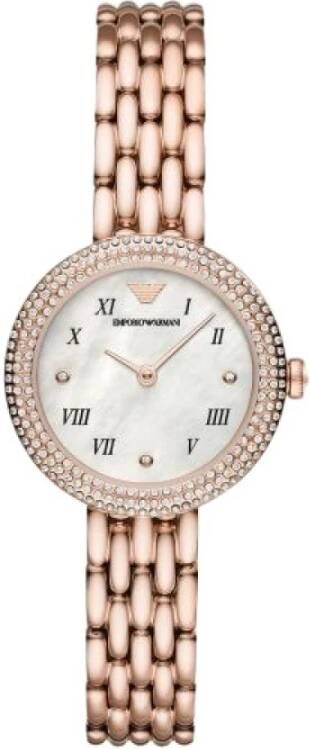 Emporio Armani Fashion Stainless Steel Watch , Geel, Dames