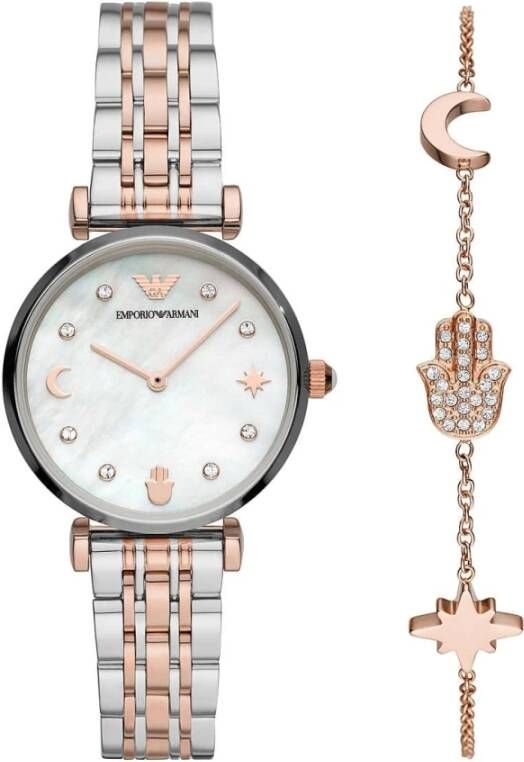 Emporio Armani ijk ur Ar80037 , Beige, Dames