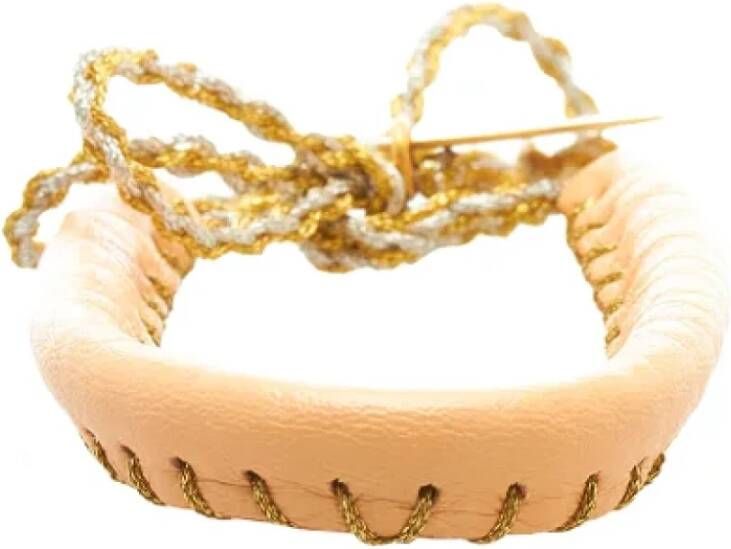 Fendi Vintage Pre owned Leather bracelets , Beige, Dames